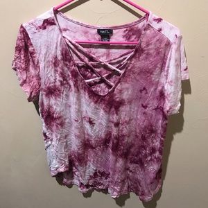 Pink tie dye shirt